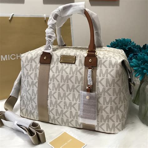 michael kors weekender vanilla|michael kors duffle bag.